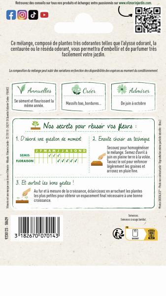 Mélanges de fleurs - Fleurs Parfumées - 4 m² - Mélange de fleurs - MEDIA_PACKAGING_VERSO